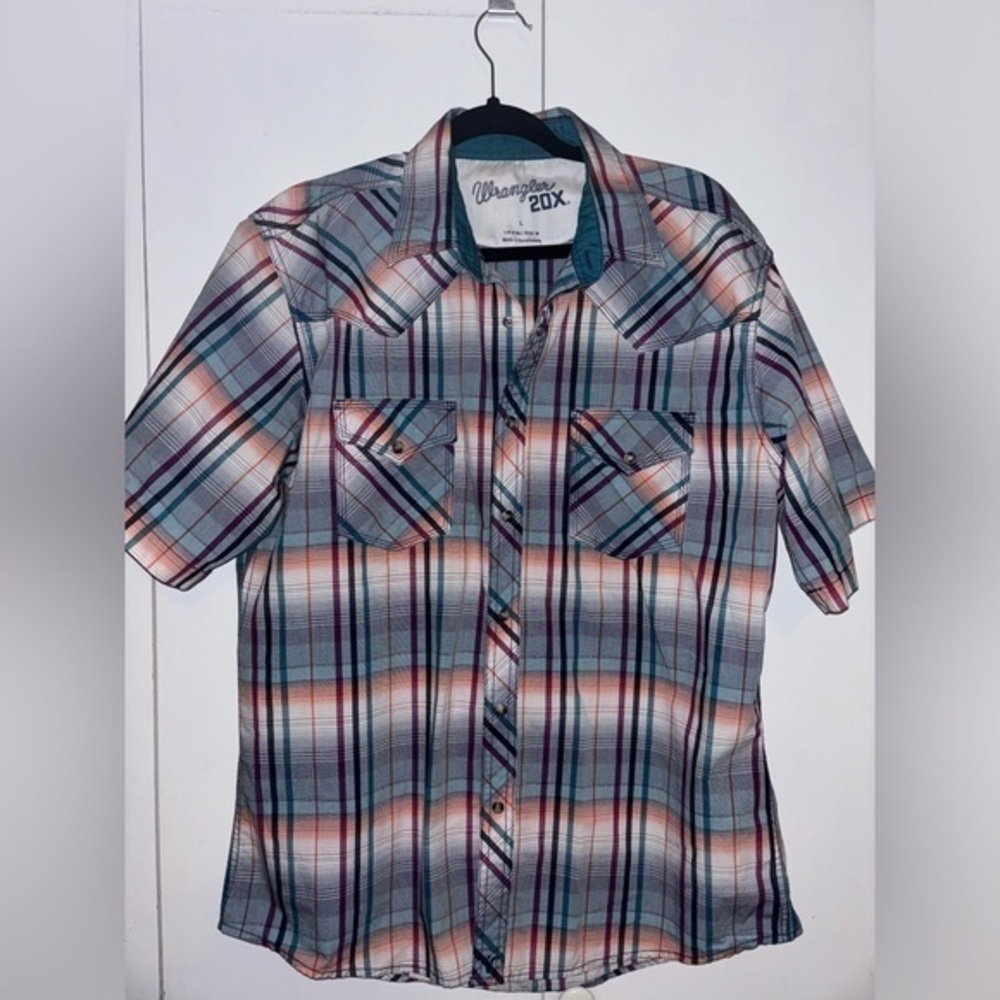 Wrangler 20X pearl snap button up